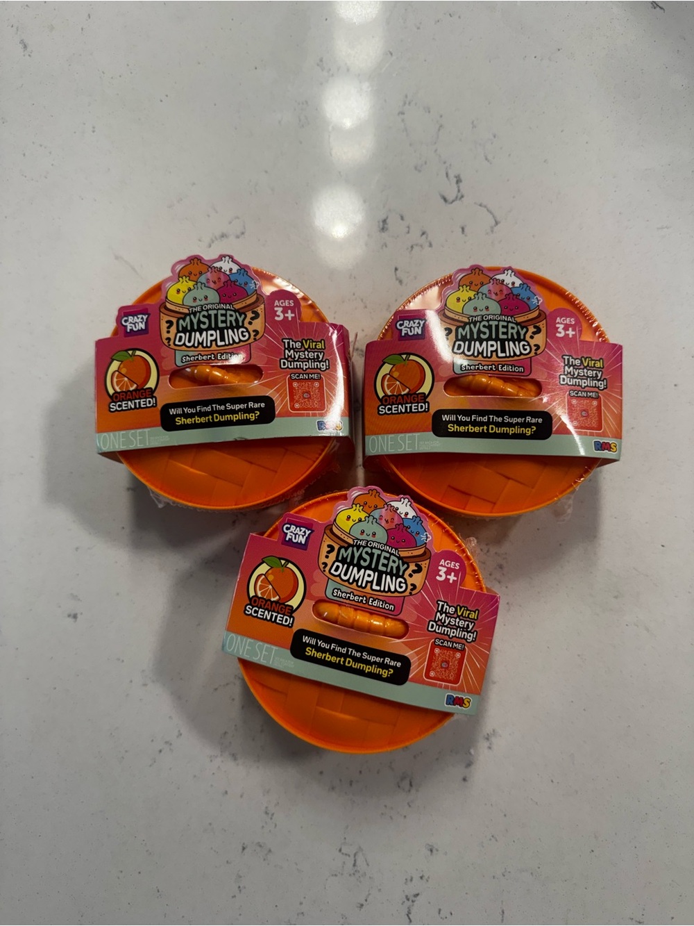 RMS Mystery Dumpling Sherbert Edition - Orange Scented. Set of 3 NEW